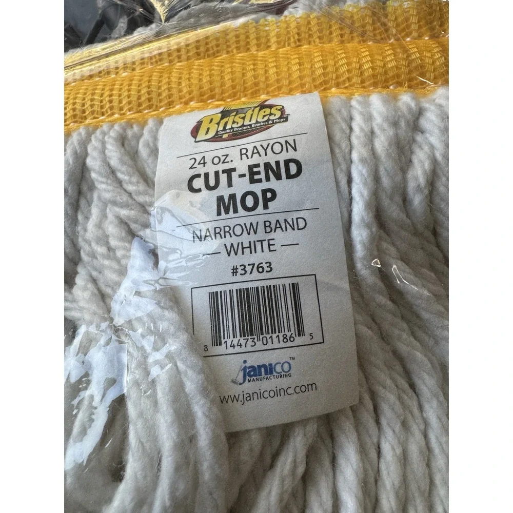 Mop Head (4) NEW Bristles 24oz Rayon CUT-End Mop #3763